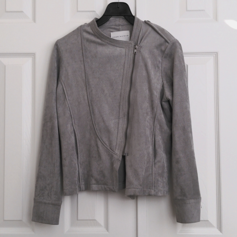 Paper Crane Gray Moto Jacket